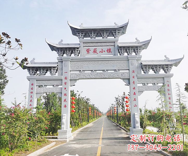 内江青石雕塑牌坊