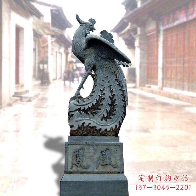内江青石仿古凤凰雕塑