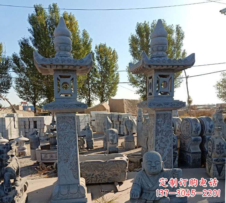 内江青石仿古石灯雕塑,精美实用