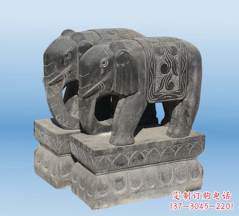 内江青石仿古石雕大象