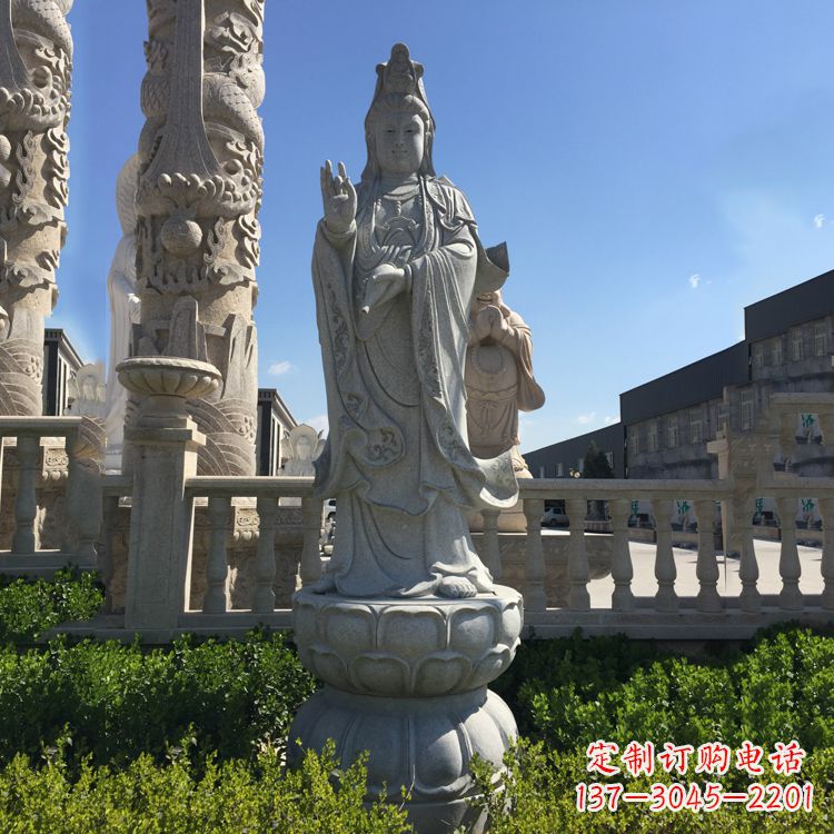 内江精美神圣的观音菩萨石雕塑