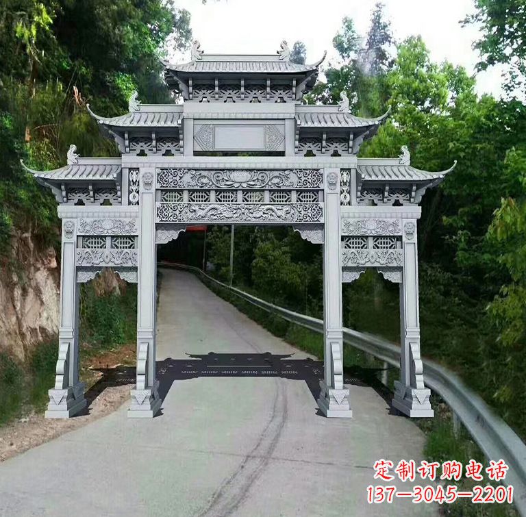 内江青石牌坊雕塑,演绎精致经典