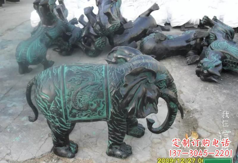内江精美青铜大象雕塑,极致线条优雅