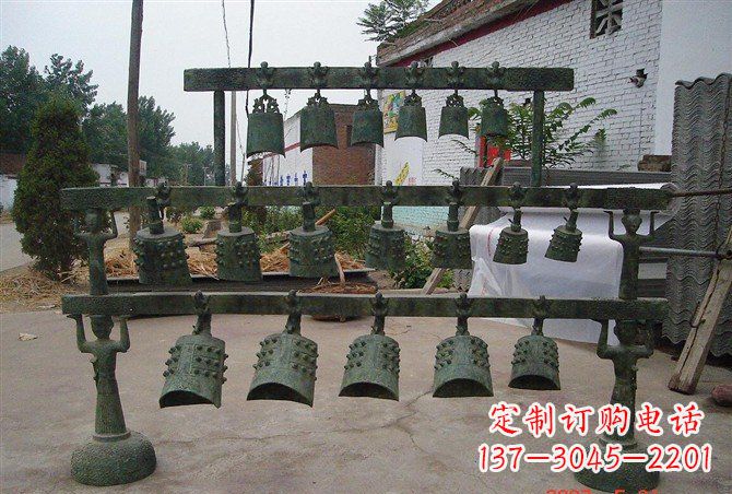 内江手工青铜编钟,给室内装饰增添仿古气息