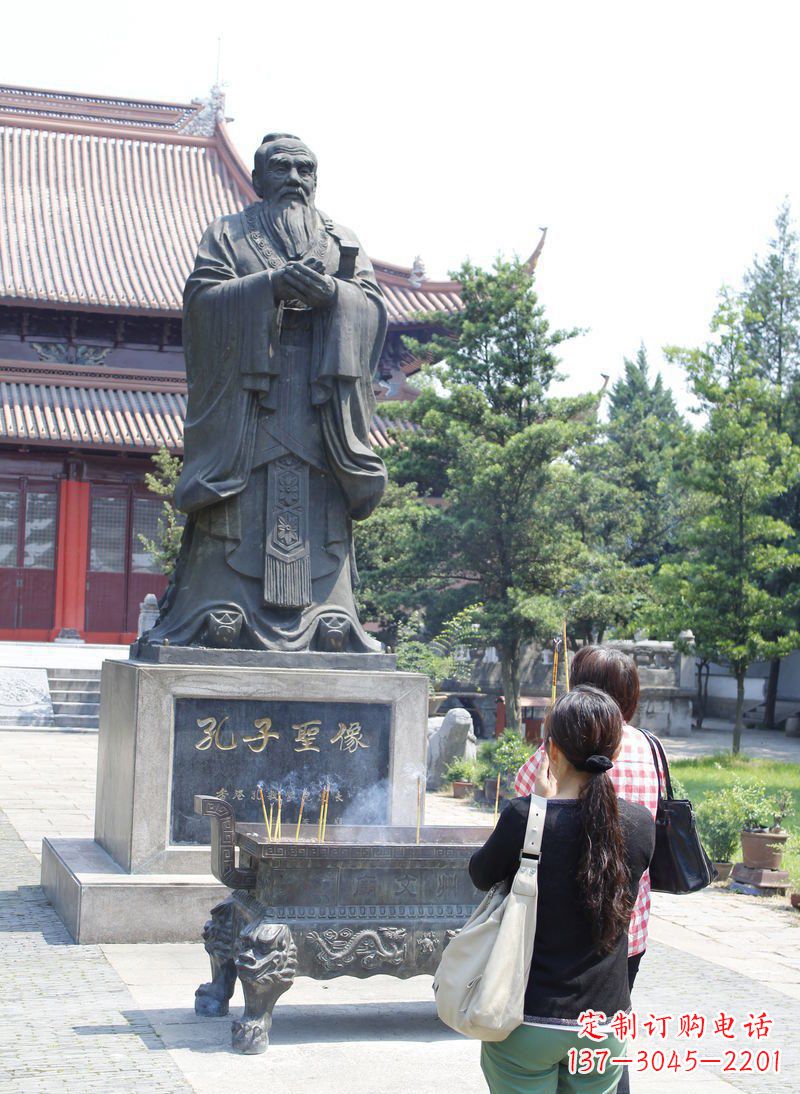 内江中领雕塑推出精致青铜孔子雕塑,考究工艺,…