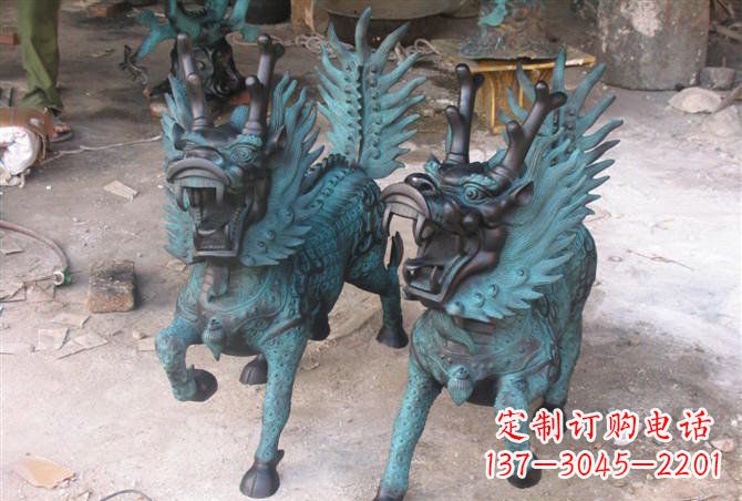 内江追求完美的青铜麒麟雕塑