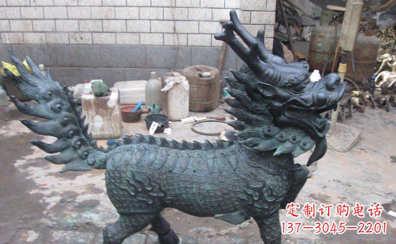 内江青铜麒麟古代神兽雕塑