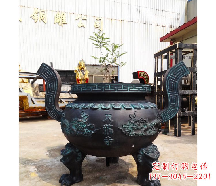 内江青铜寺庙广场香炉
