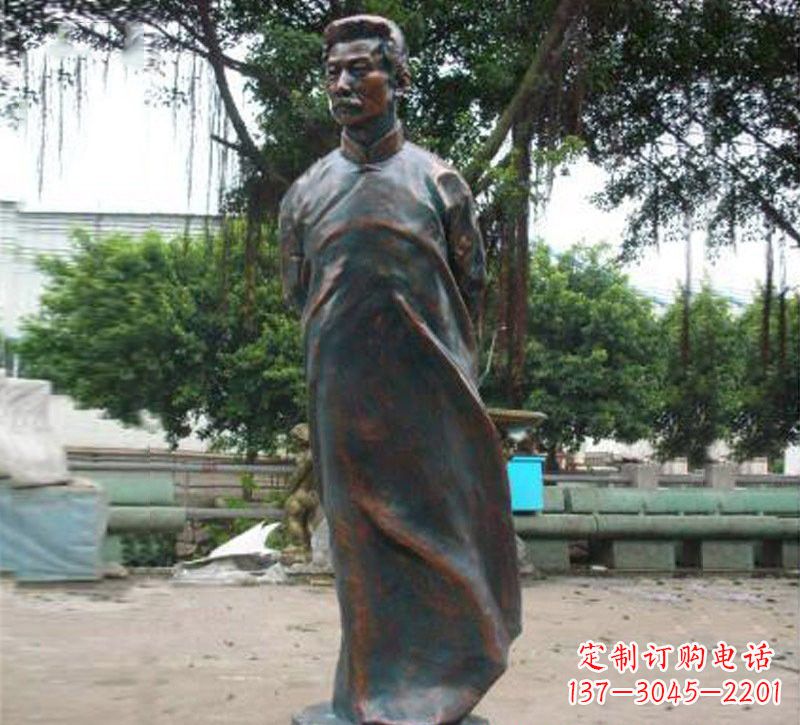 内江青铜雕塑,精致鲁迅雕像