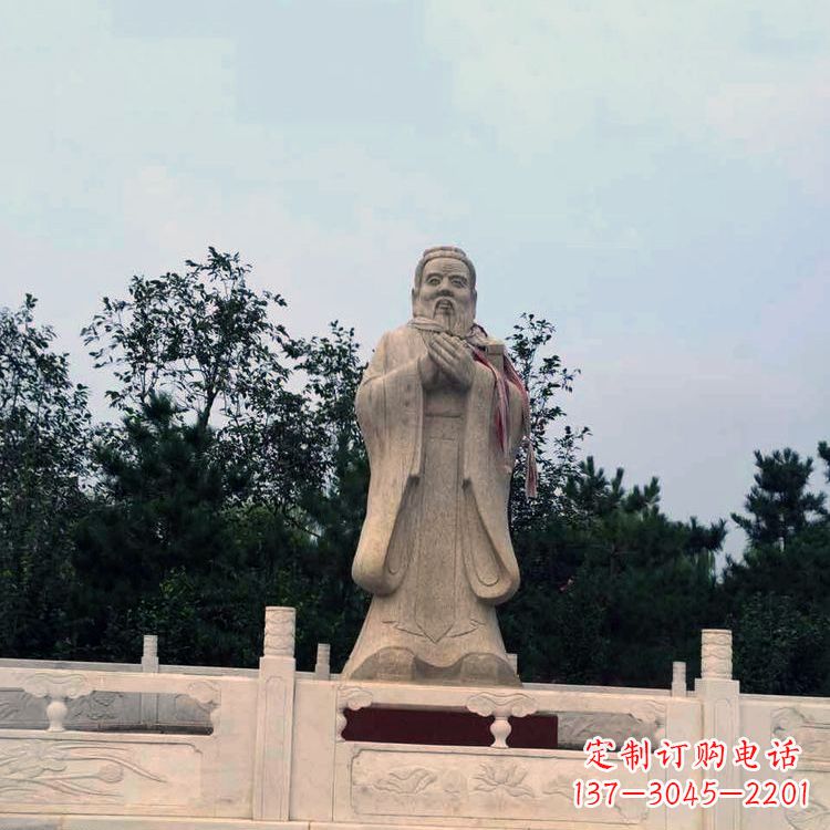 内江三皇五帝之尧帝大理石景区广场雕塑