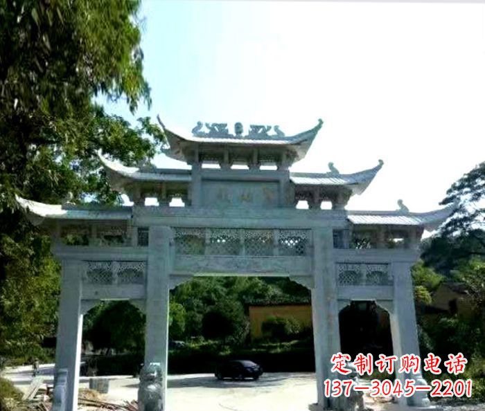 内江艺术般的精美大理石牌坊雕塑,为您的家增添高雅气质