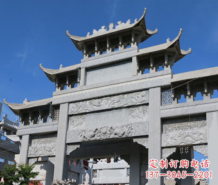 内江定制牌坊石雕,纪念无价的美好记忆