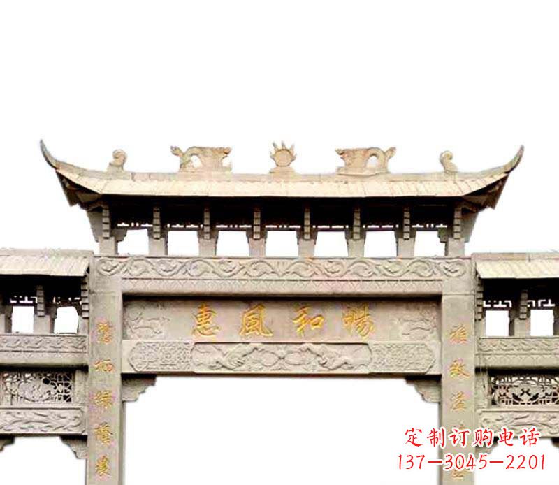 内江牌坊石雕–传承传统文化,给空间增色彩