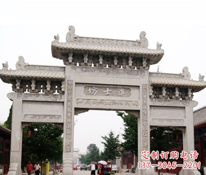 内江艺术匠心打造的石雕牌坊
