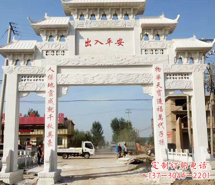 内江三门石牌坊石雕艺术