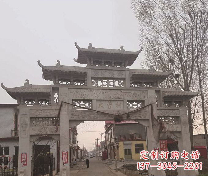 内江精美牌坊石雕,定制精美属于您的雕塑