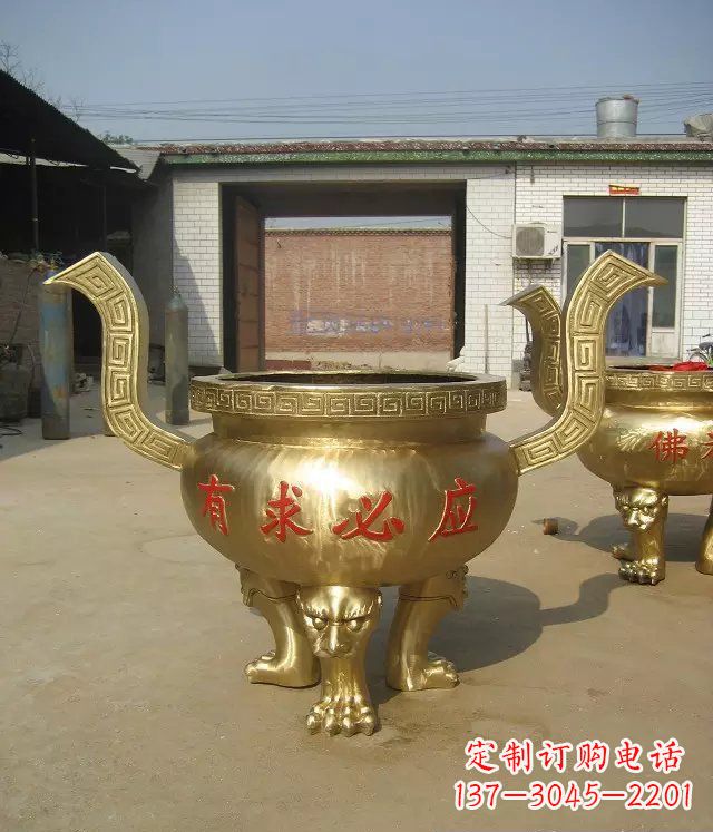 内江三足香炉铜雕,装点你的寺庙