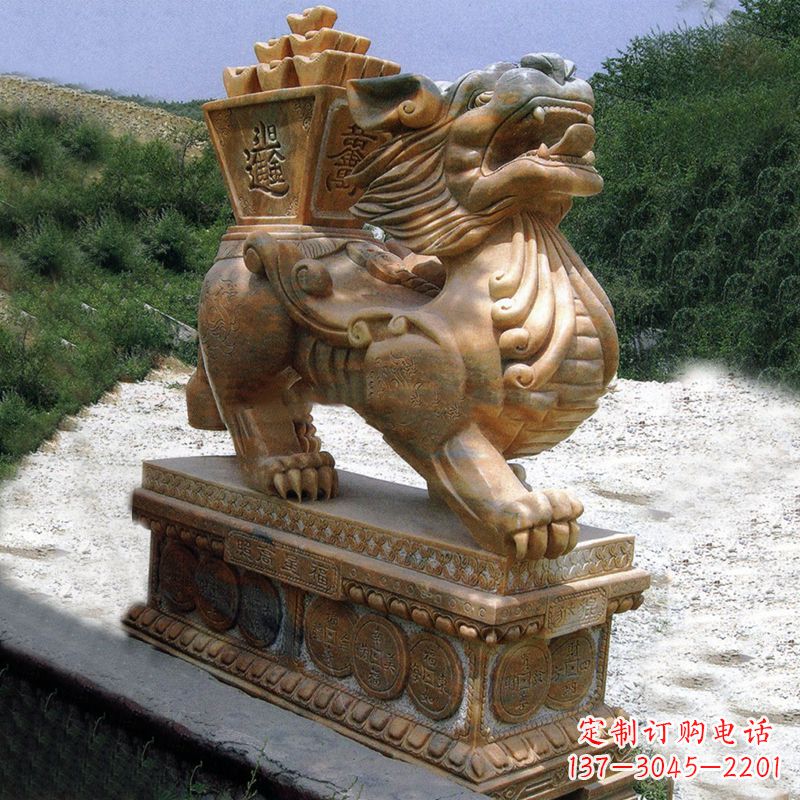 内江商场企业看门神兽“日进斗金”招财貔貅石雕