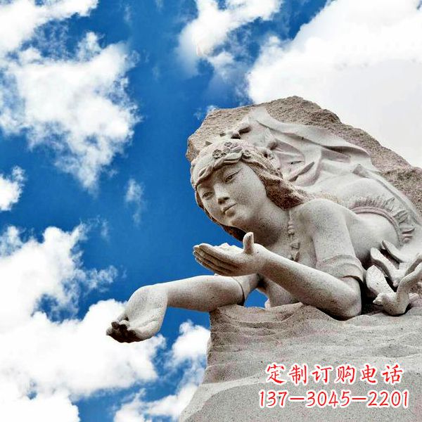 内江传说中的精卫—大理石雕塑