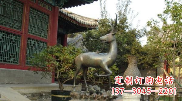 内江神鹿寺庙铜雕动物定制