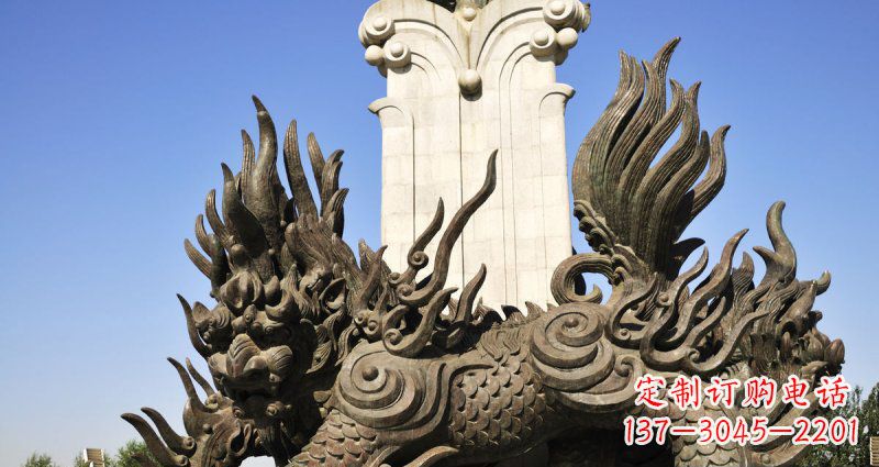 内江中领雕塑:神兽火麒麟铜雕定制