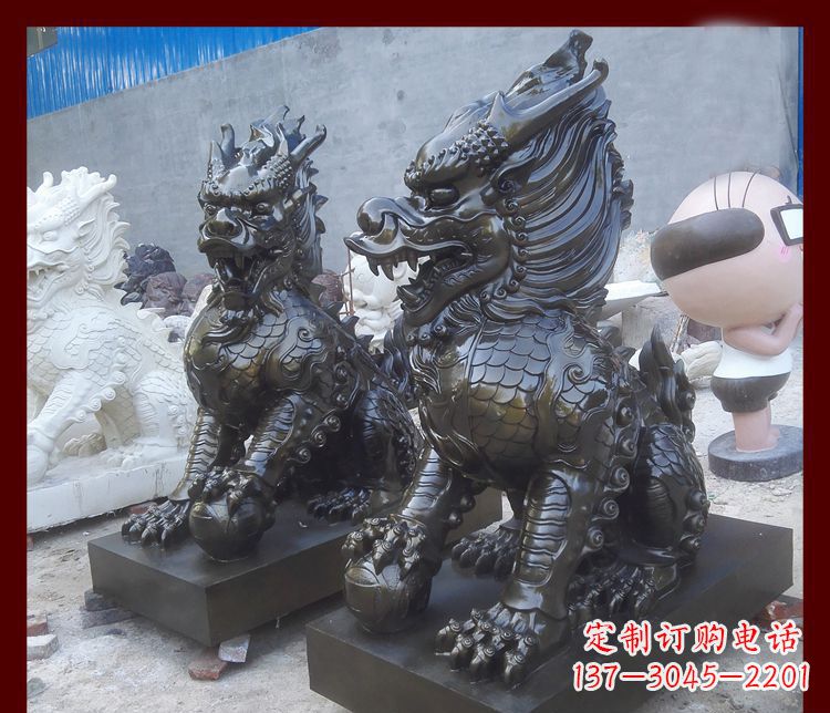 内江中领雕塑的麒麟铜雕是塑造精美的工艺结果。…