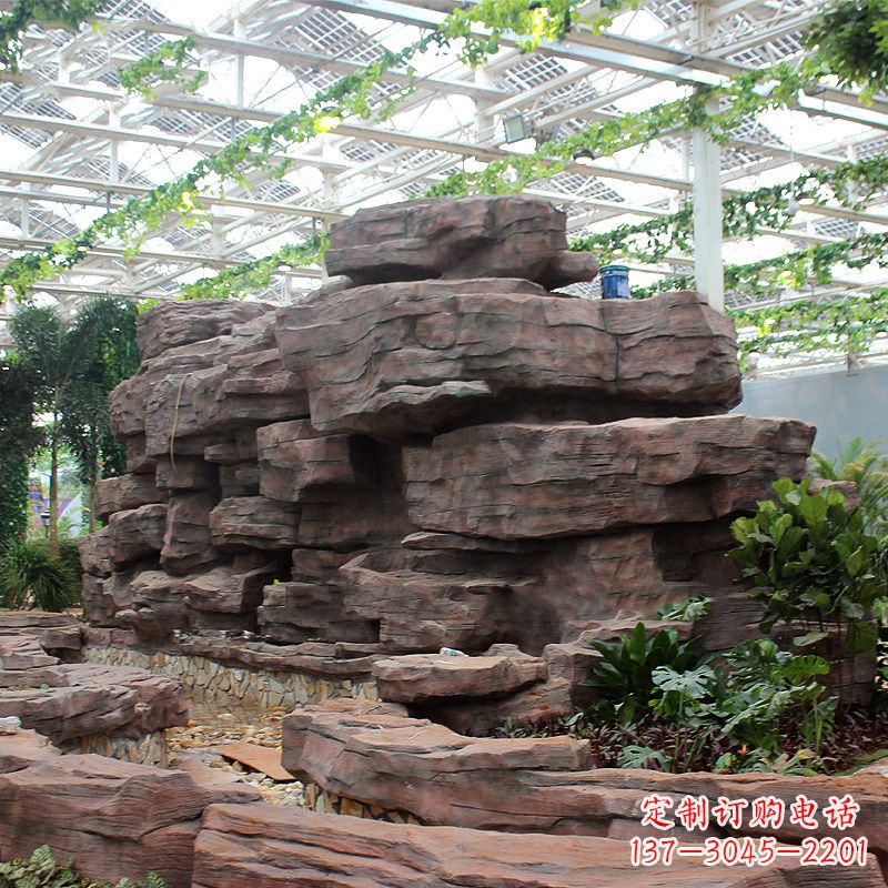 内江风格独特的假山雕塑,打造精美生态园庭院