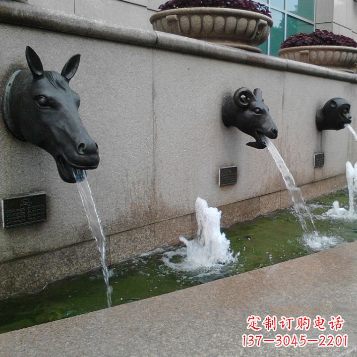 内江十二生肖水景铜雕,精美装饰你的家居