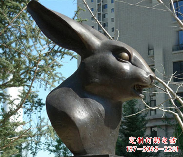 内江十二生肖兔首铜雕塑