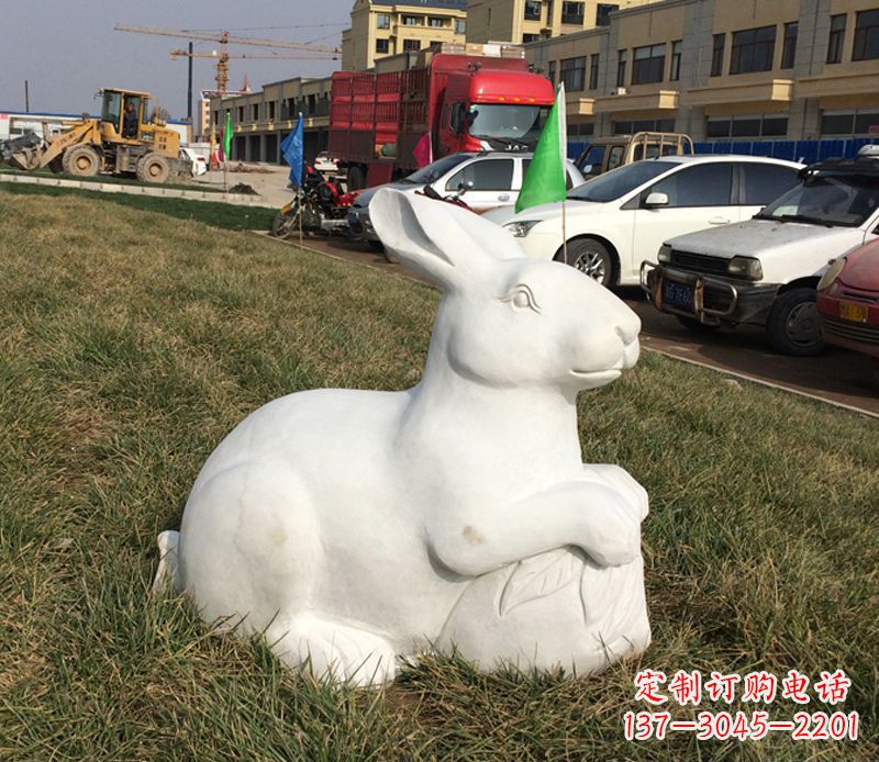 内江十二生肖兔子石雕