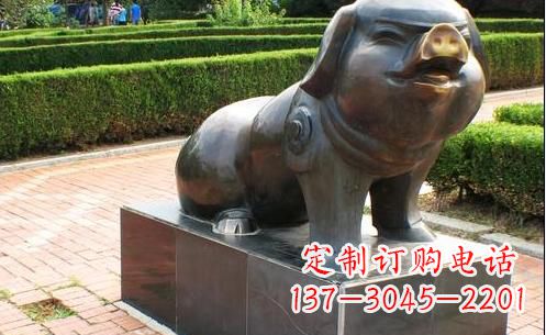 内江十二生肖猪铜雕