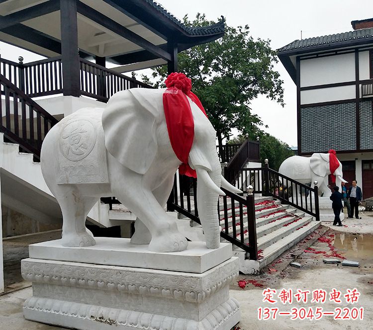内江迎接观音祝福的精美大象观音栏杆