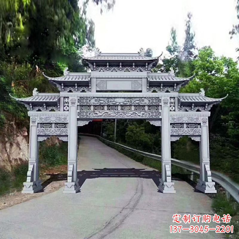 内江艺术品般的牌楼雕塑