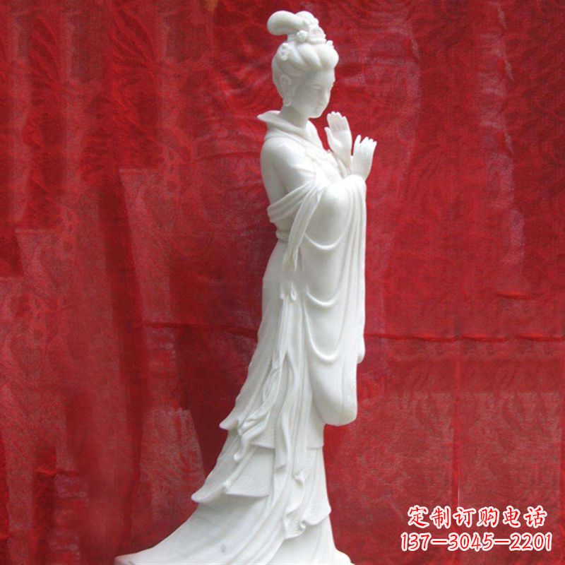 内江石雕貂蝉-汉白玉古代著名美女塑像
