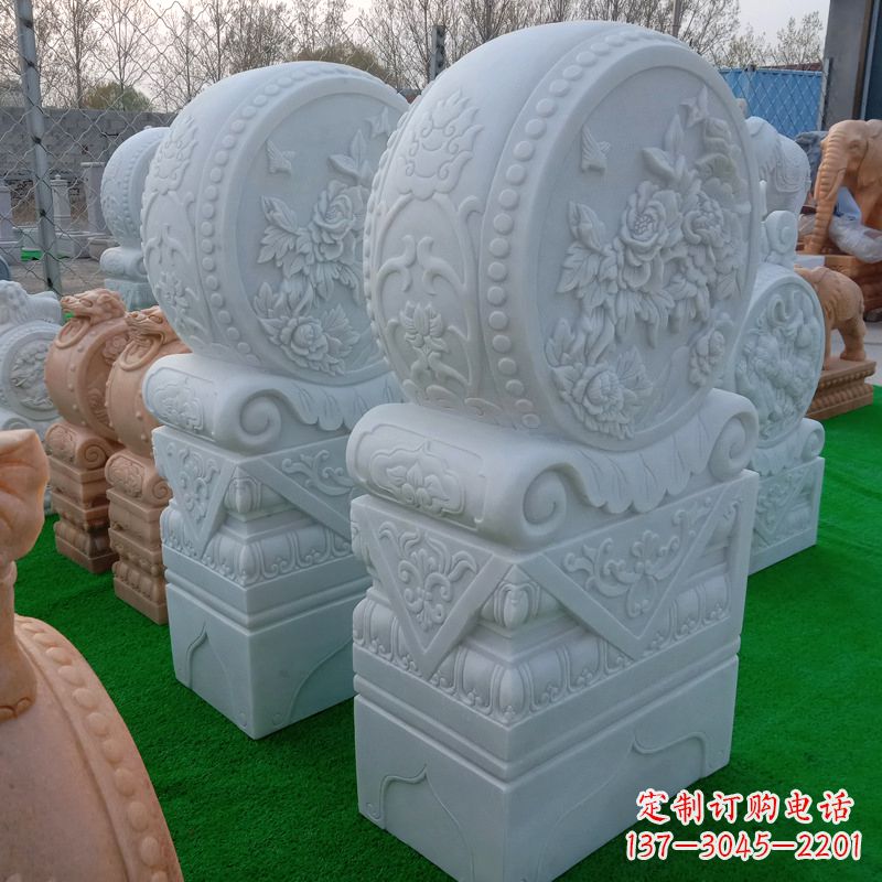 内江石雕方柱门墩雕塑,精美无穷