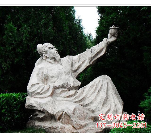 内江百花齐放的李白雕塑