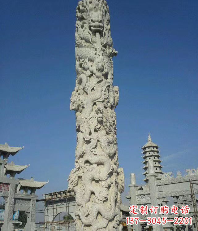 内江精美雕塑,华表龙柱雕塑