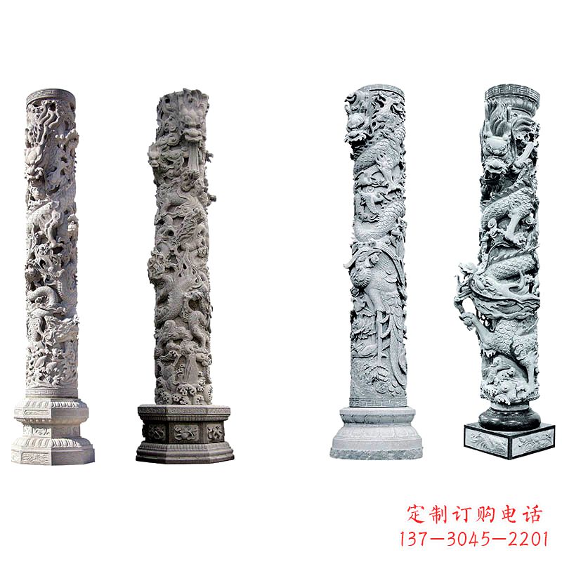 内江精美绝伦的石雕龙柱