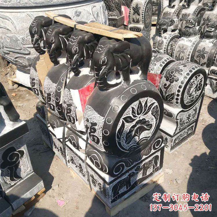 内江艺术精品,凤凰雕塑门墩