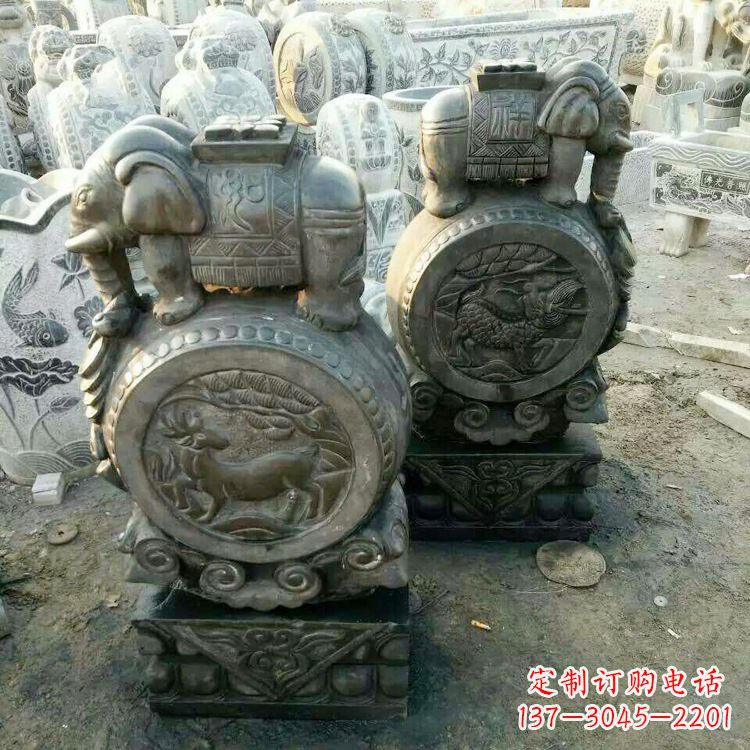 内江高品质石雕门墩石雕雕塑,打造优雅大气的家居空间