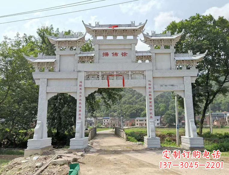 内江古典大气的门楼石雕雕塑
