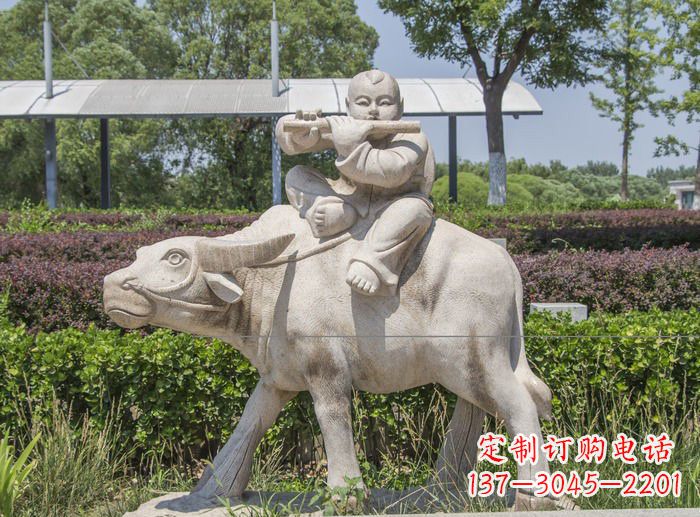内江石雕牧童牛