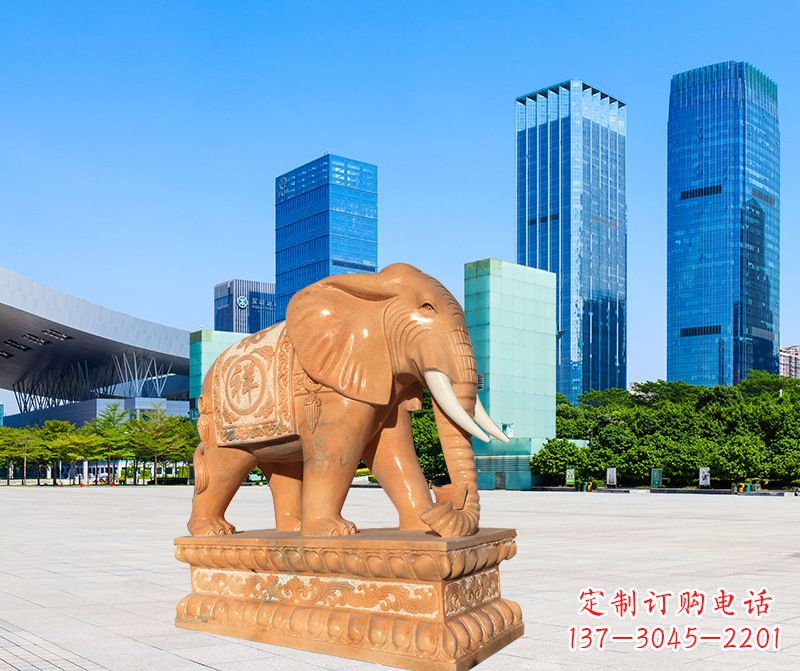 内江大象雕塑,现代大象喷水雕塑,营造雅致优雅氛围