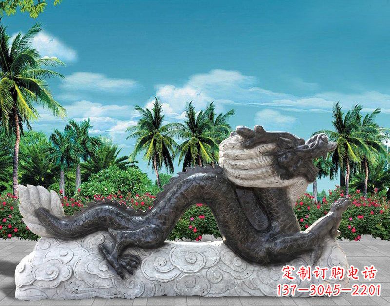 内江中领雕塑:精美石刻喷水龙雕塑