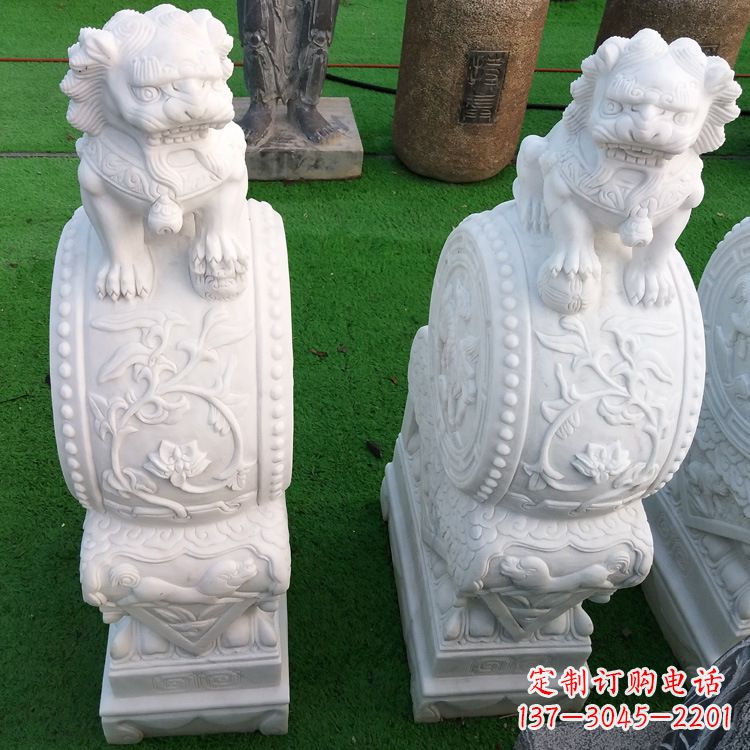内江石雕青石貔貅门墩雕塑