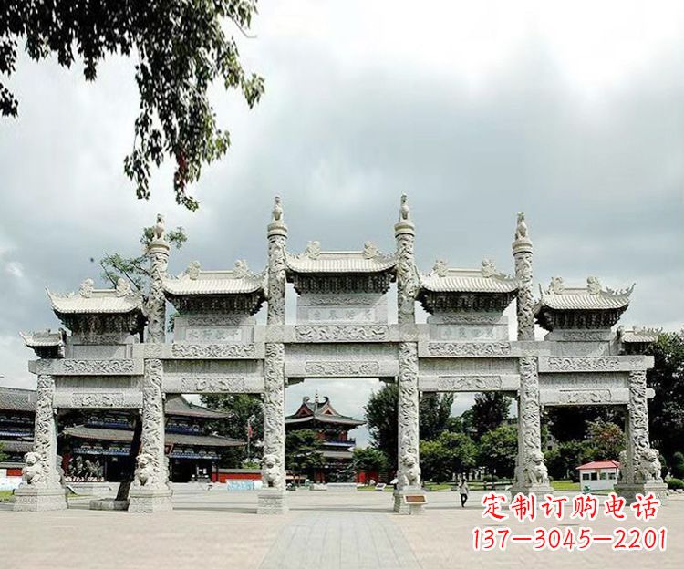 内江石雕五门牌坊
