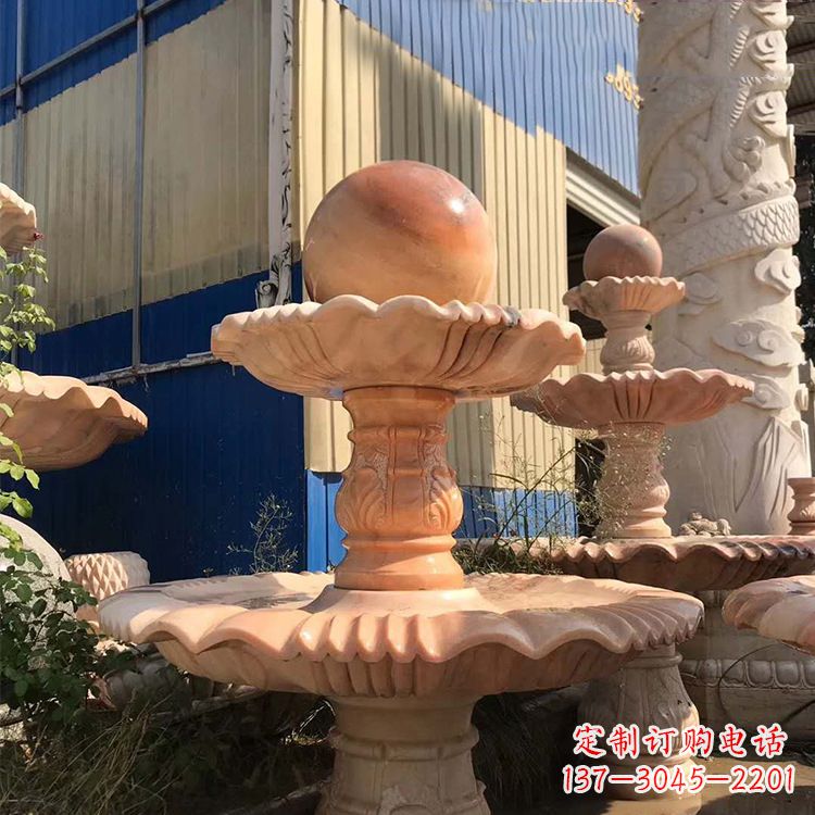 内江石雕五福临门风水球