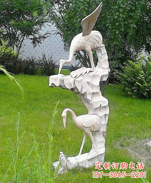 内江石雕仙鹤鲤鱼