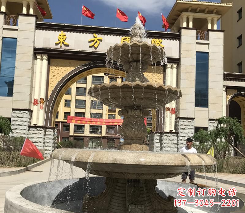 内江石雕小区大型喷泉雕塑