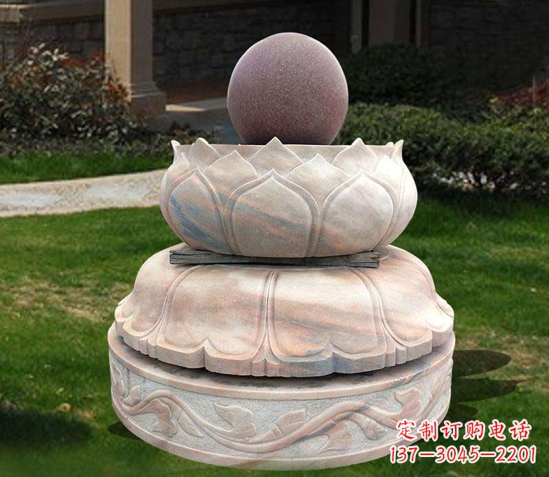 内江石雕小区风水球雕塑